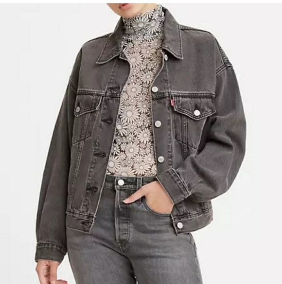 Levi's vintage fit black denim jean jacket small - Picture 11 of 12